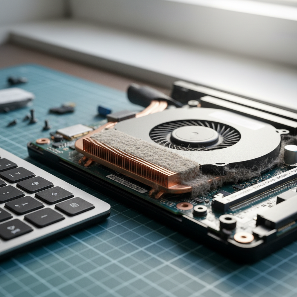 Dust-clogged laptop fan cleaning service in Fassifern — Newcastle NSW 2283