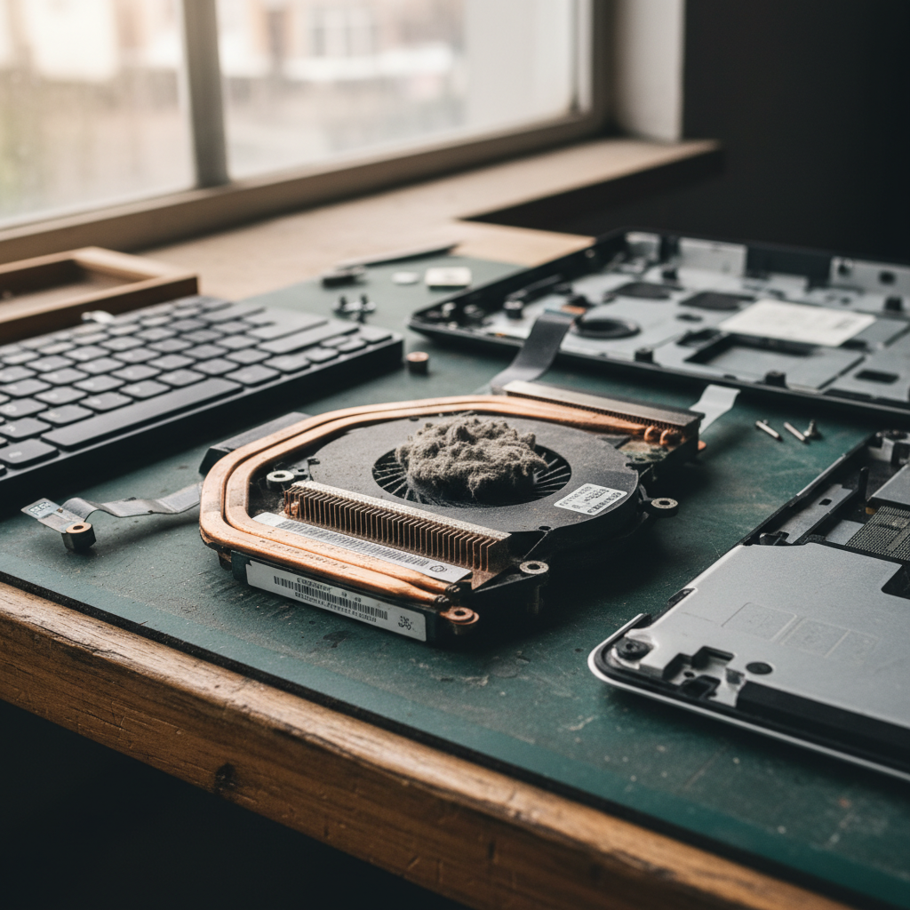 Dust-clogged laptop fan cleaning service in Felixstow — Adelaide SA 5070