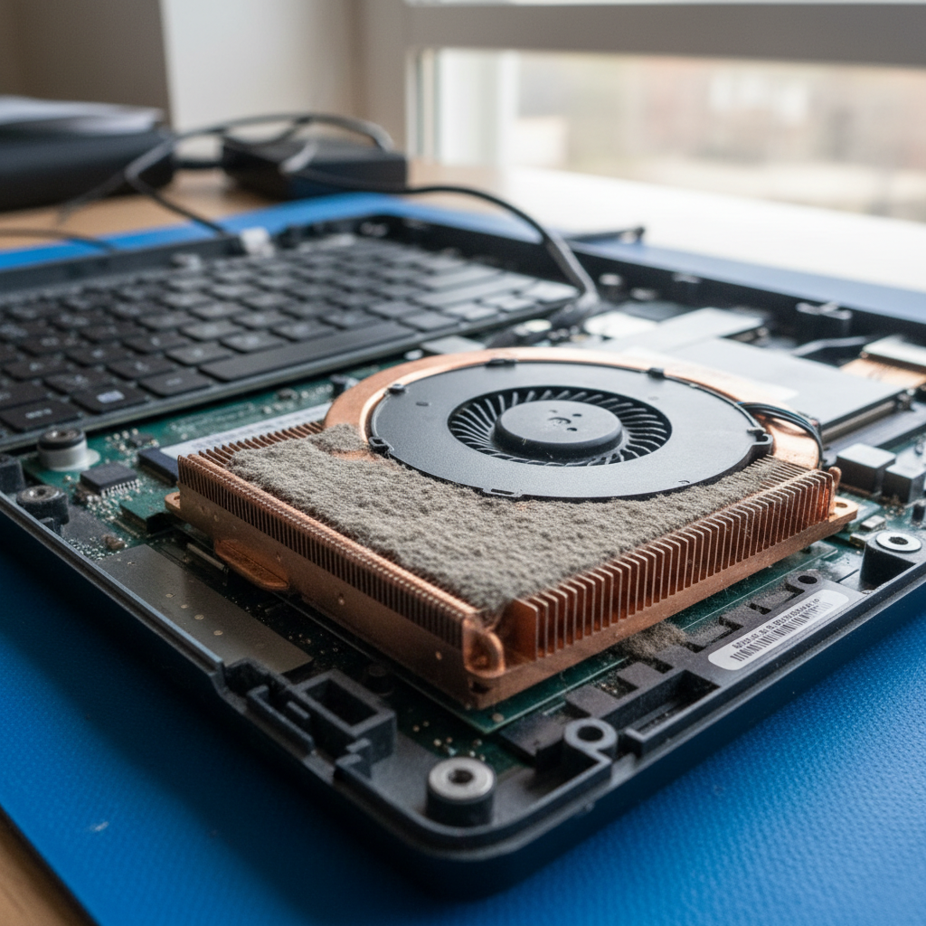 Dust-clogged laptop fan cleaning service in Firle — Adelaide SA 5070
