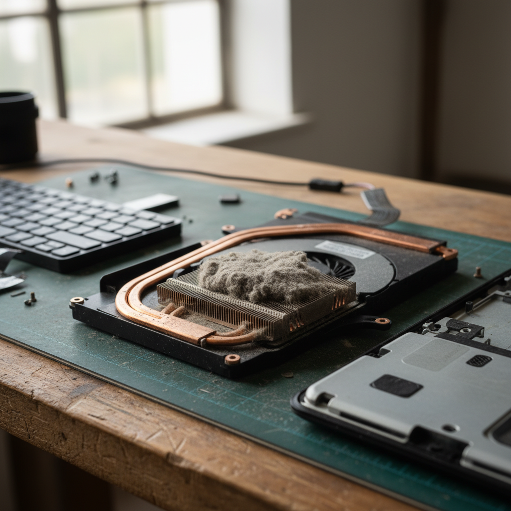 Dust-clogged laptop fan cleaning service in Flagstaff Hill — Adelaide SA 5159