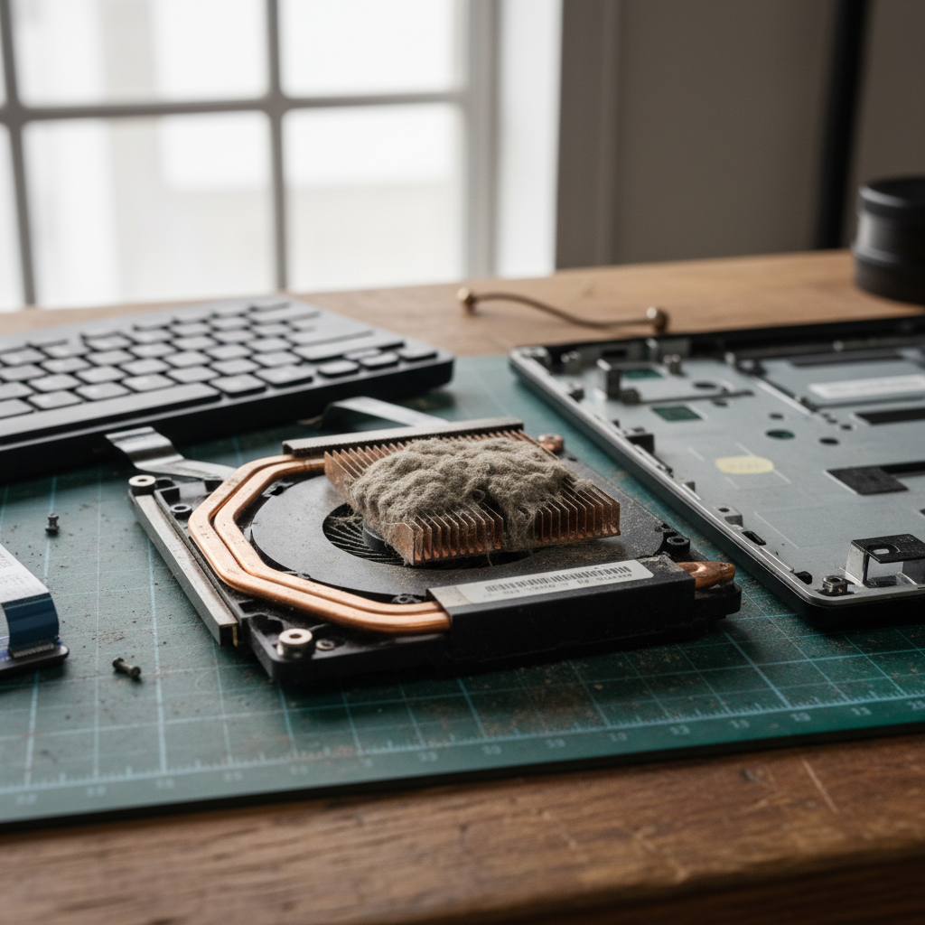 Dust-clogged laptop fan cleaning service in Flinders Park — Adelaide SA 5025