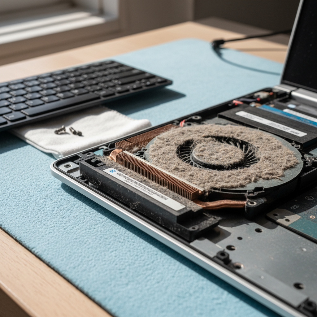Dust-clogged laptop fan cleaning service in Fly Creek — Darwin NT 0822