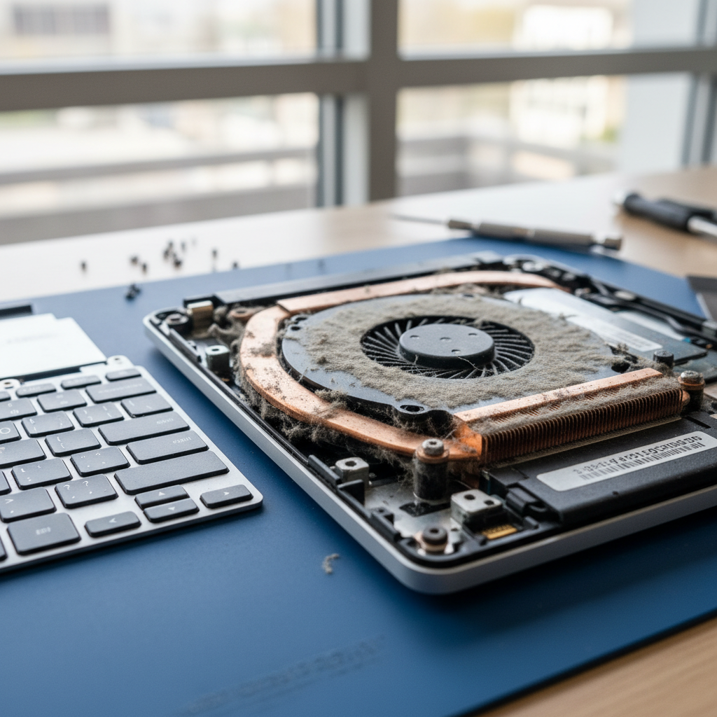 Dust-clogged laptop fan cleaning service in Freemans Waterhole — Newcastle NSW 2323