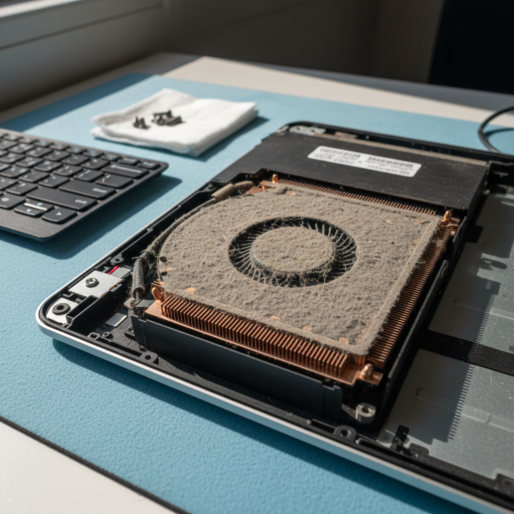 Dust-clogged laptop fan cleaning service in Frewville — Adelaide SA 5063