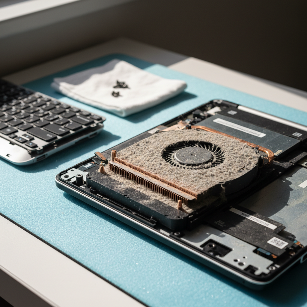 Dust-clogged laptop fan cleaning service in Garden Suburb — Newcastle NSW 2289