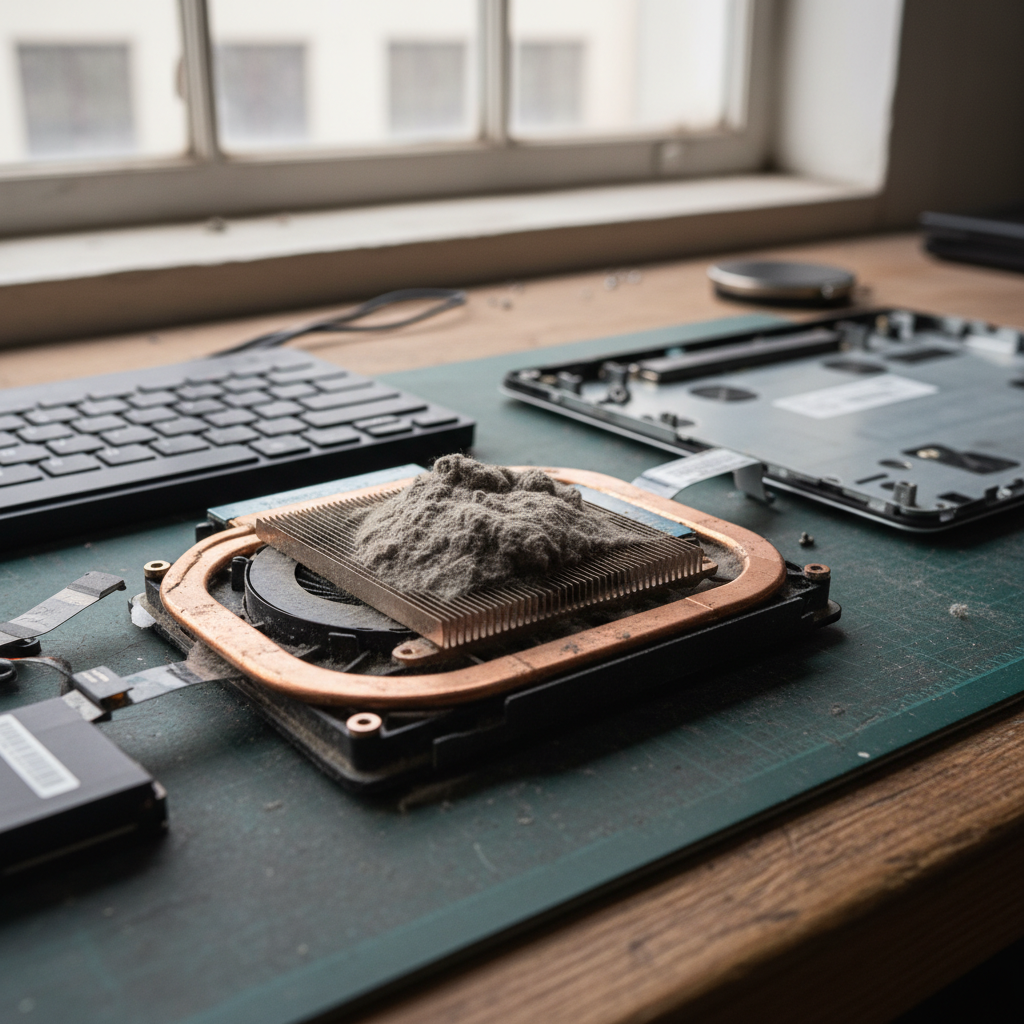 Dust-clogged laptop fan cleaning service in Gawler River — Adelaide SA 5118
