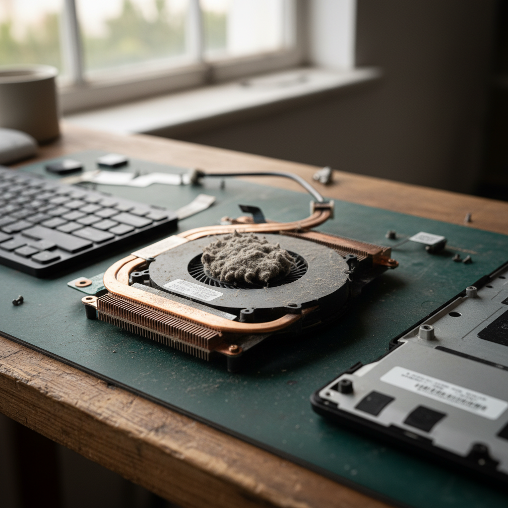 Dust-clogged laptop fan cleaning service in Glebe — Hobart TAS 7000