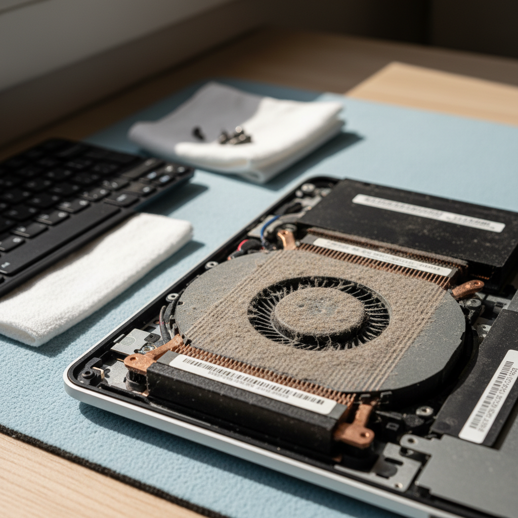 Dust-clogged laptop fan cleaning service in Glen Osmond — Adelaide SA 5064