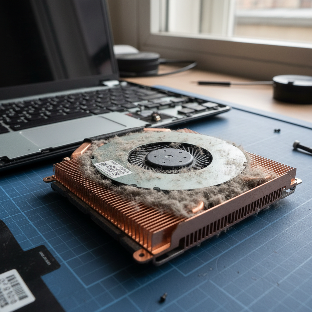 Dust-clogged laptop fan cleaning service in Glenorchy — Hobart TAS 7010