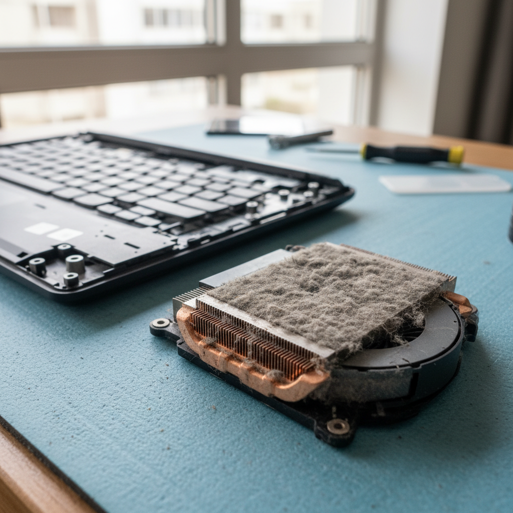 Dust-clogged laptop fan cleaning service in Glenside — Adelaide SA 5065