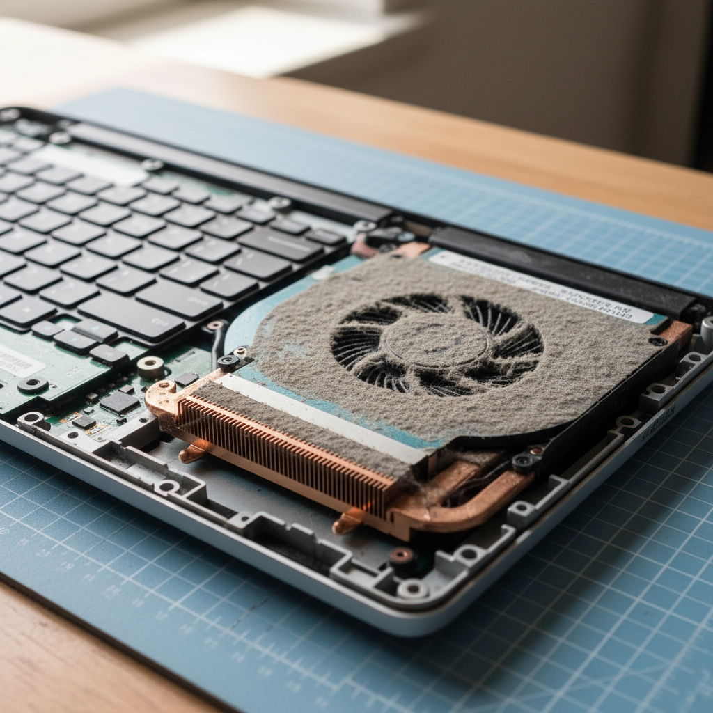Dust-clogged laptop fan cleaning service in Goodwood — Hobart TAS 7010