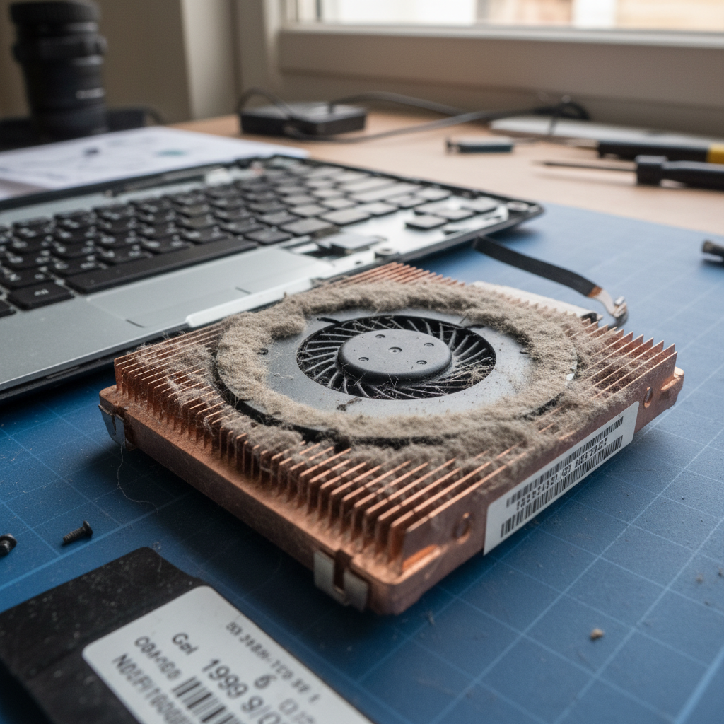 Dust-clogged laptop fan cleaning service in Gordon — Hobart TAS 7150