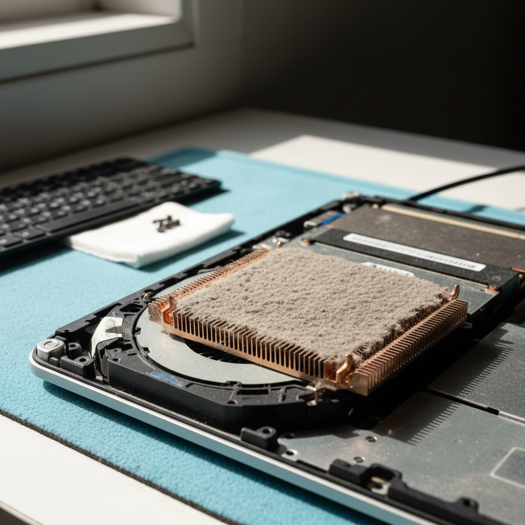 Dust-clogged laptop fan cleaning service in Gorokan — Newcastle NSW 2263