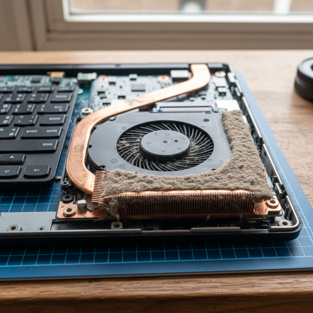 Dust-clogged laptop fan cleaning service in Gould Creek — Adelaide SA 5114