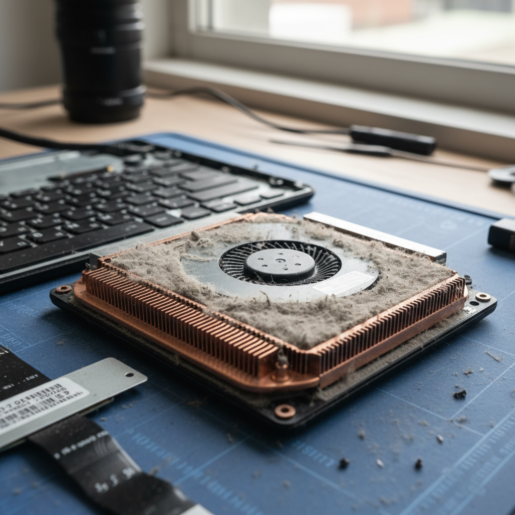 Dust-clogged laptop fan cleaning service in Grange — Adelaide SA 5022
