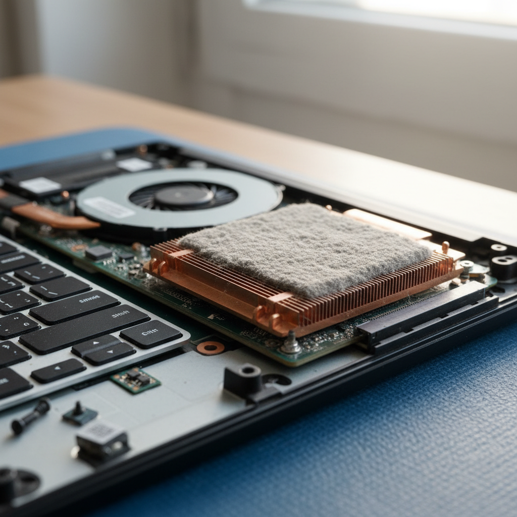 Dust-clogged laptop fan cleaning service in Green Hills — Newcastle NSW 2323