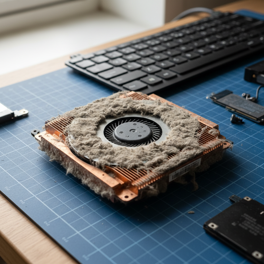 Dust-clogged laptop fan cleaning service in Greenacres — Adelaide SA 5086