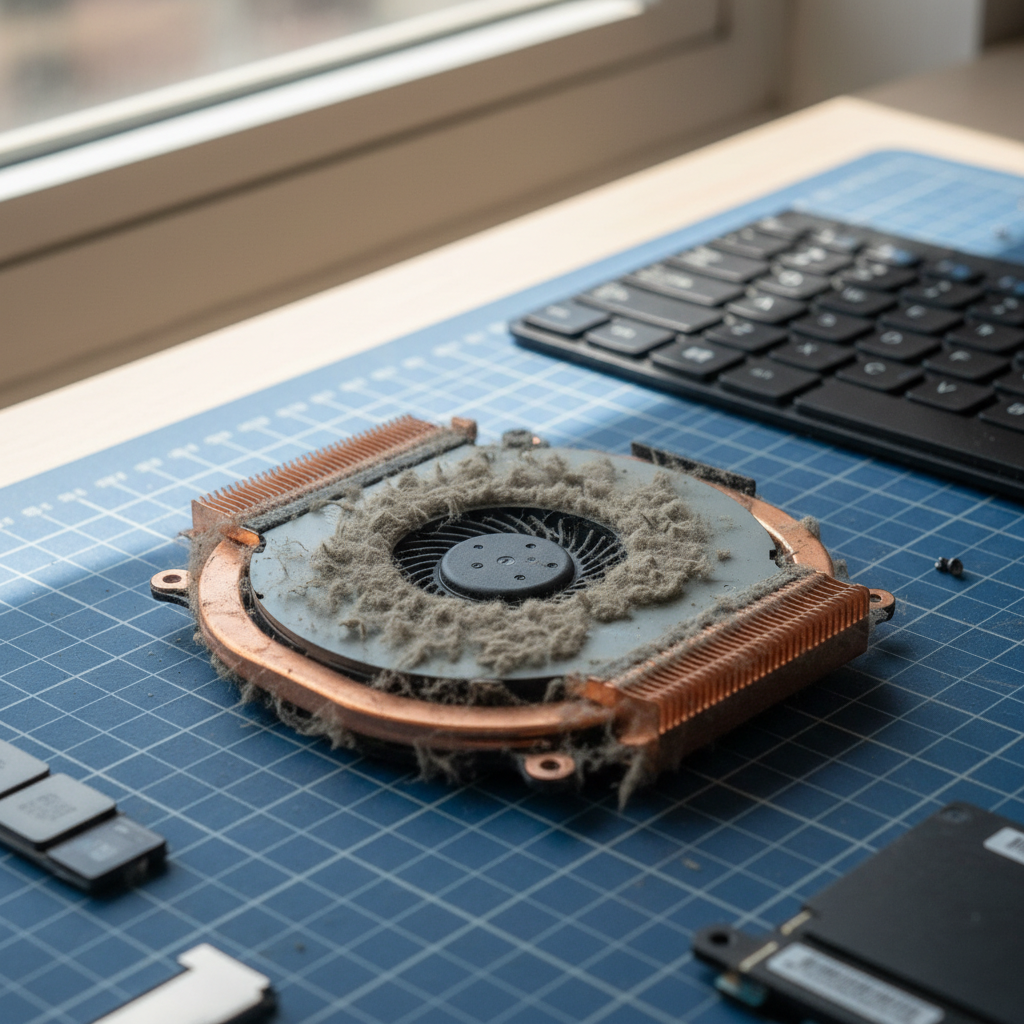 Dust-clogged laptop fan cleaning service in Gulfview Heights — Adelaide SA 5096