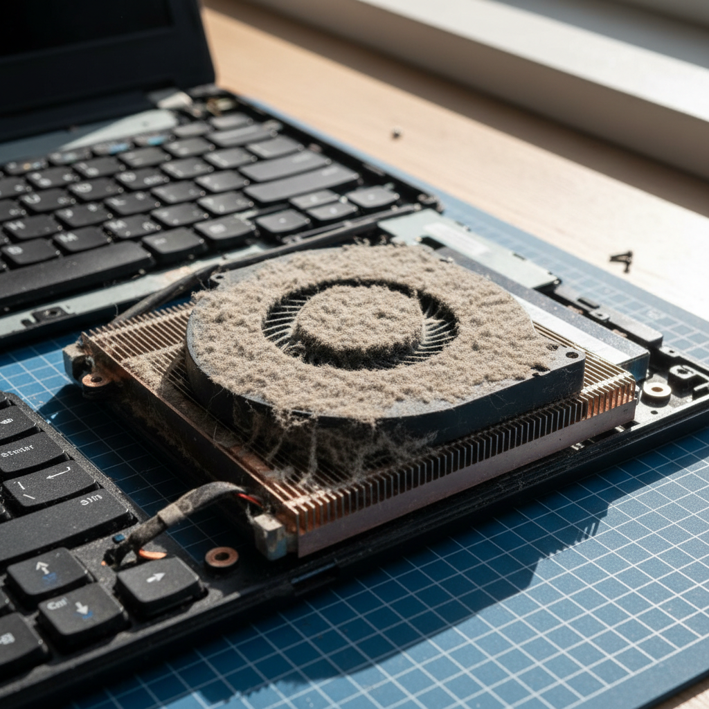 Dust-clogged laptop fan cleaning service in Gunn — Darwin NT 0832