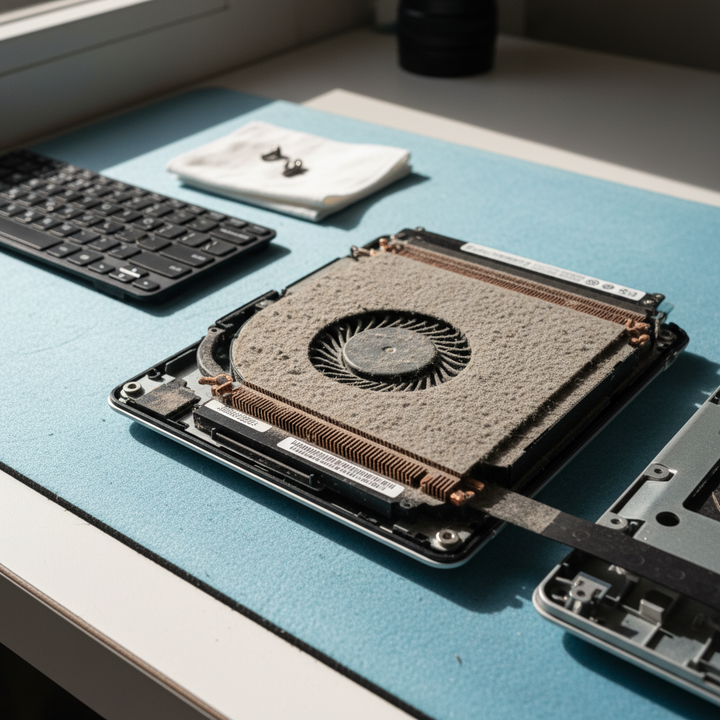 Dust-clogged laptop fan cleaning service in Hamilton — Newcastle NSW 2303