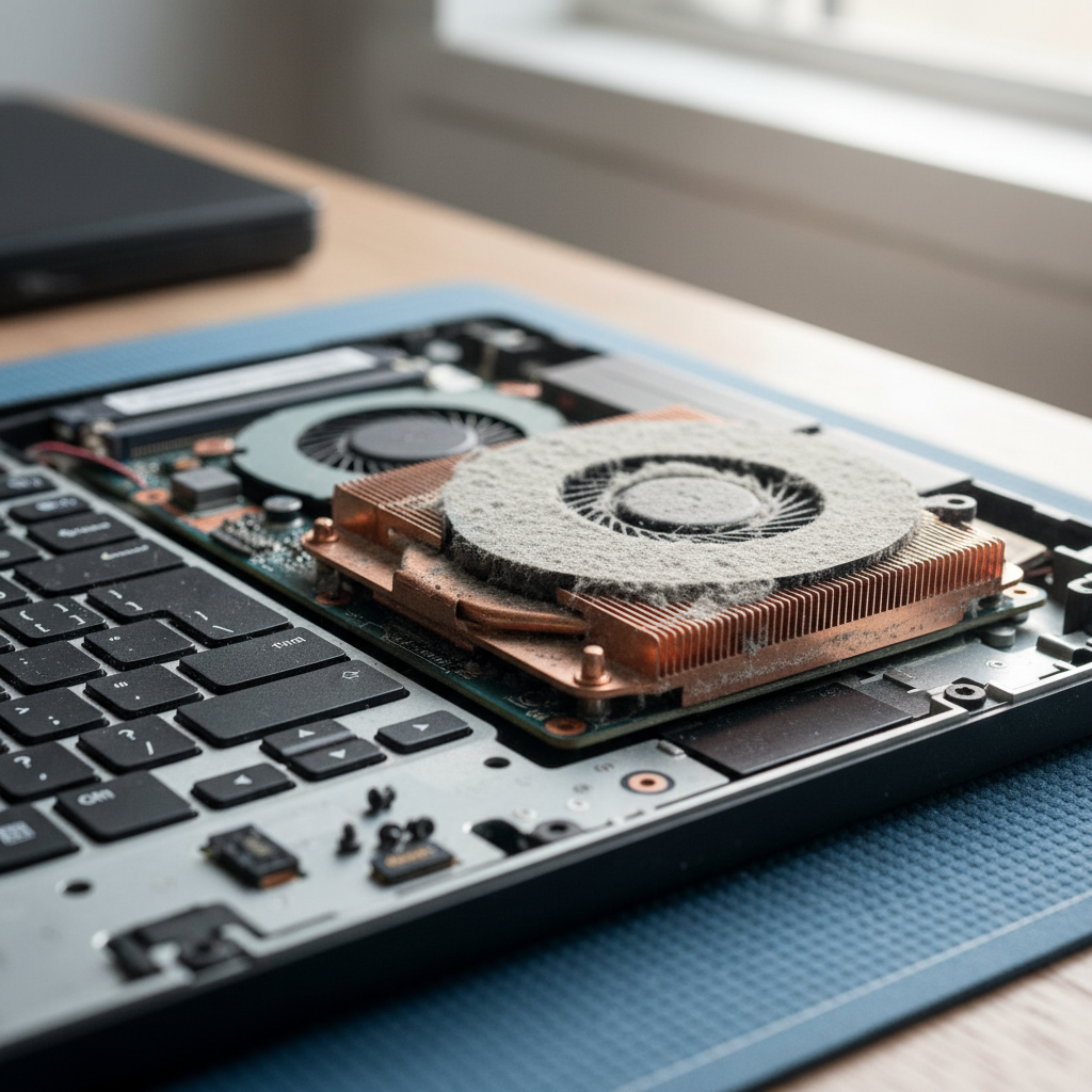 Dust-clogged laptop fan cleaning service in Hampstead Gardens — Adelaide SA 5086