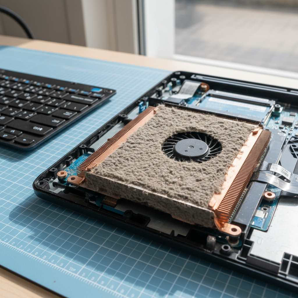 Dust-clogged laptop fan cleaning service in Happy Valley — Adelaide SA 5159