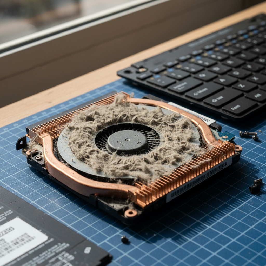 Dust-clogged laptop fan cleaning service in Hawks Nest — Newcastle NSW 2324