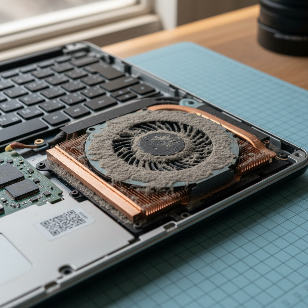 Dust-clogged laptop fan cleaning service in Hazelwood Park — Adelaide SA 5066