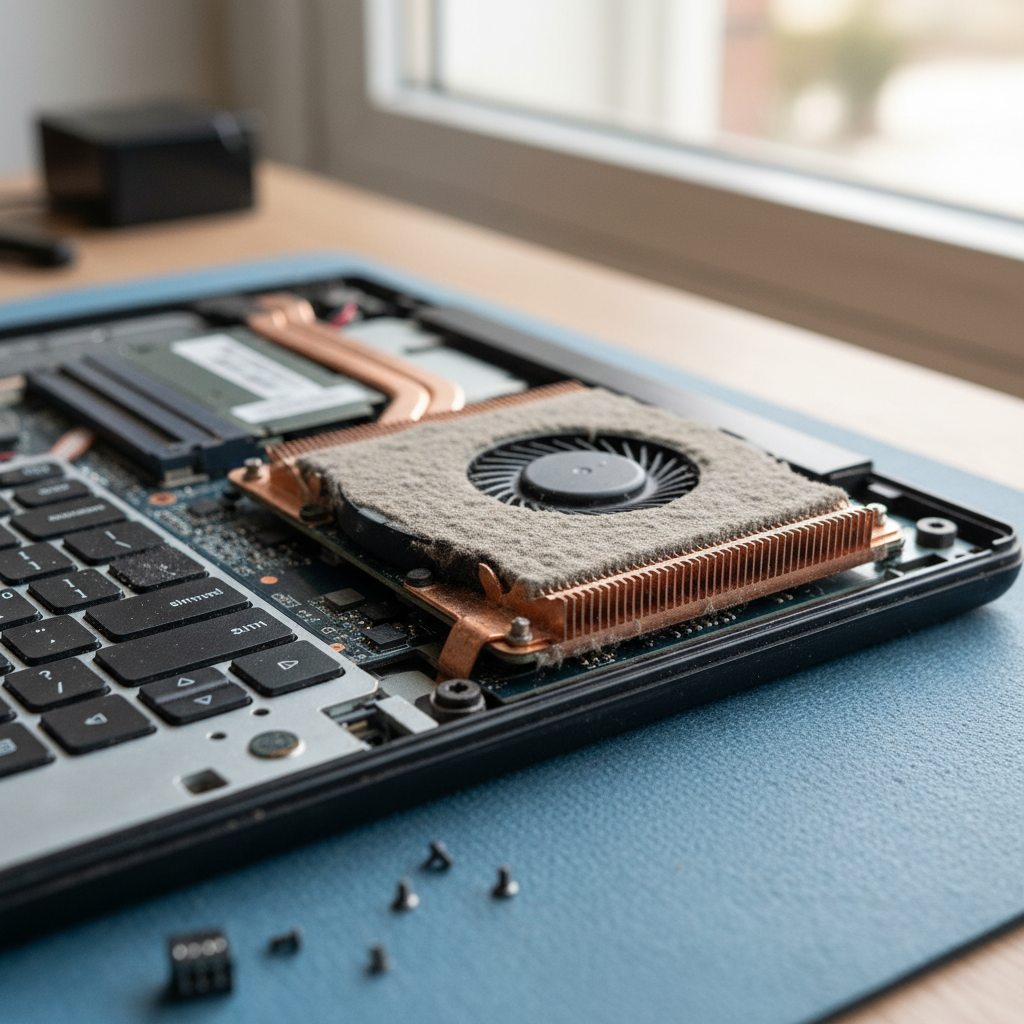 Dust-clogged laptop fan cleaning service in Hectorville — Adelaide SA 5073