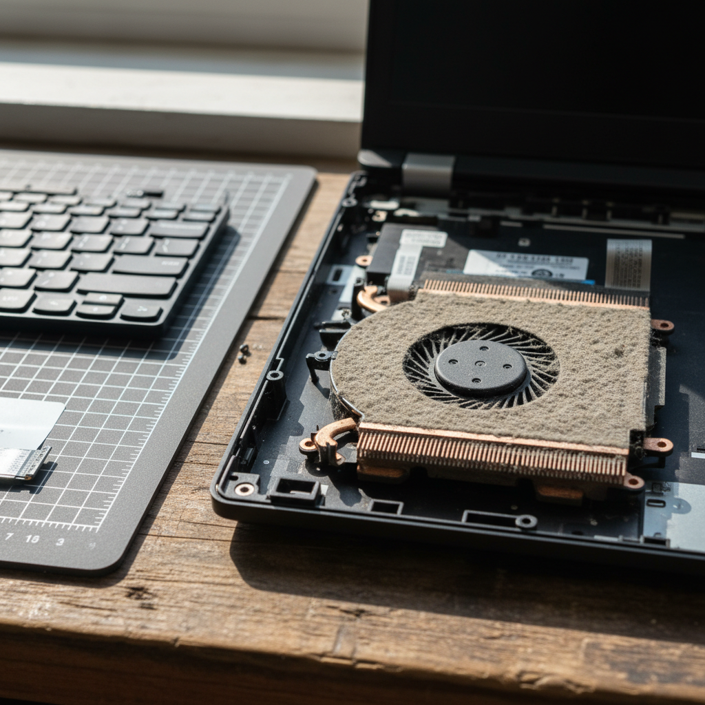 Dust-clogged laptop fan cleaning service in Highbury — Adelaide SA 5089