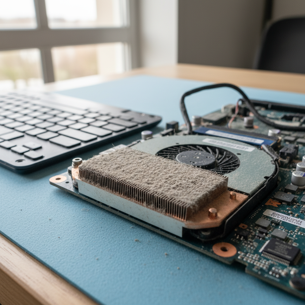 Dust-clogged laptop fan cleaning service in Holden Hill — Adelaide SA 5088