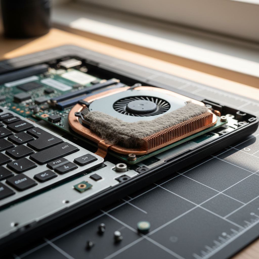 Dust-clogged laptop fan cleaning service in Holmesville — Newcastle NSW 2286