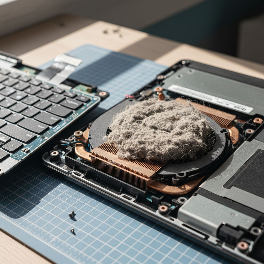 Dust-clogged laptop fan cleaning service in Honeywood — Hobart TAS 7017
