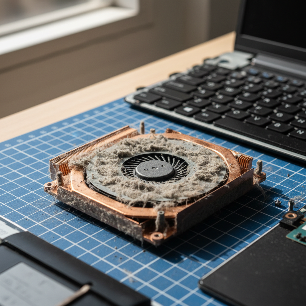 Dust-clogged laptop fan cleaning service in Hope Forest — Adelaide SA 5172