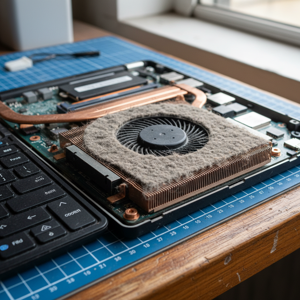 Dust-clogged laptop fan cleaning service in Horsnell Gully — Adelaide SA 5141