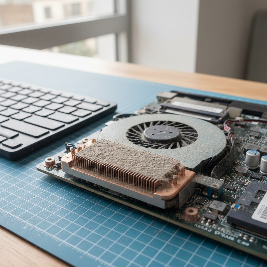 Dust-clogged laptop fan cleaning service in Huntingfield — Hobart TAS 7055