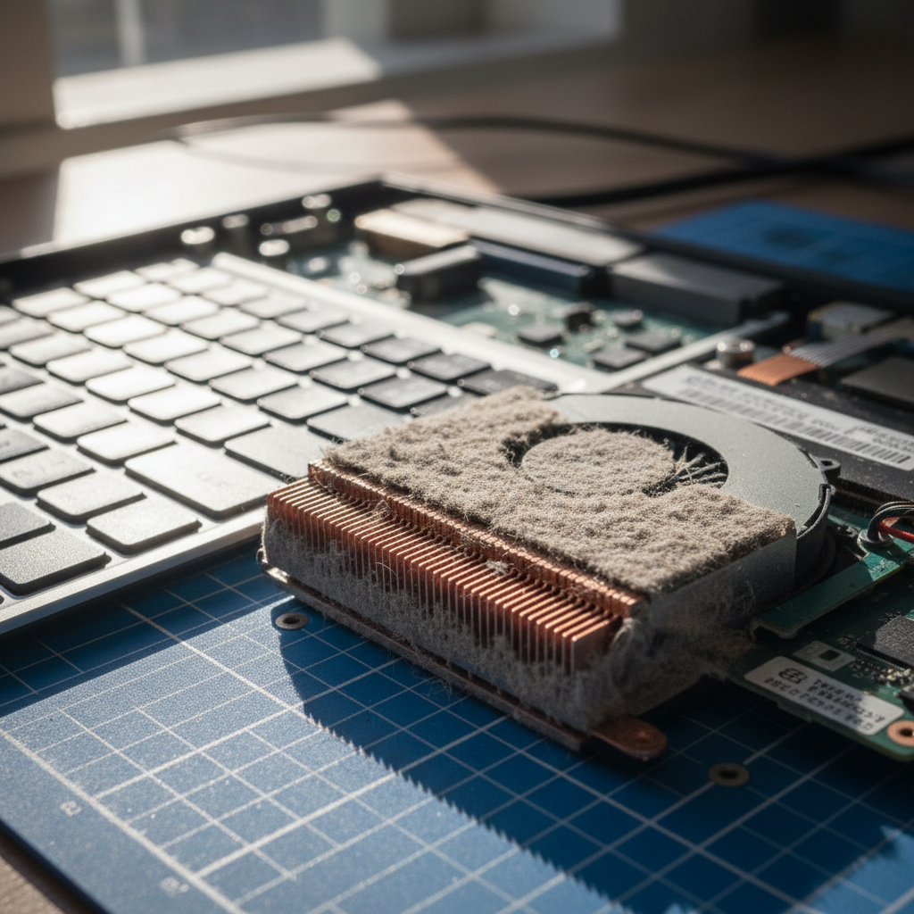 Dust-clogged laptop fan cleaning service in Ironbank — Adelaide SA 5153