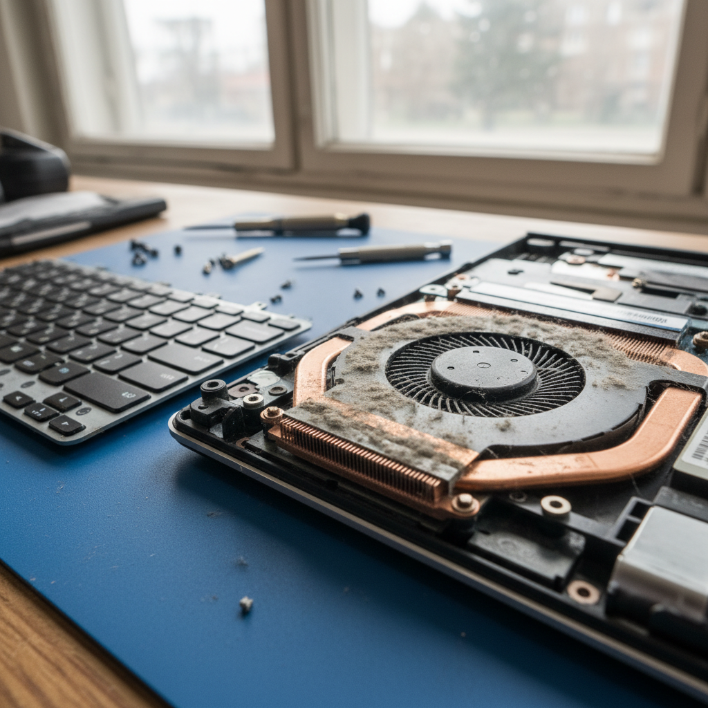 Dust-clogged laptop fan cleaning service in Jingili — Darwin NT 0810