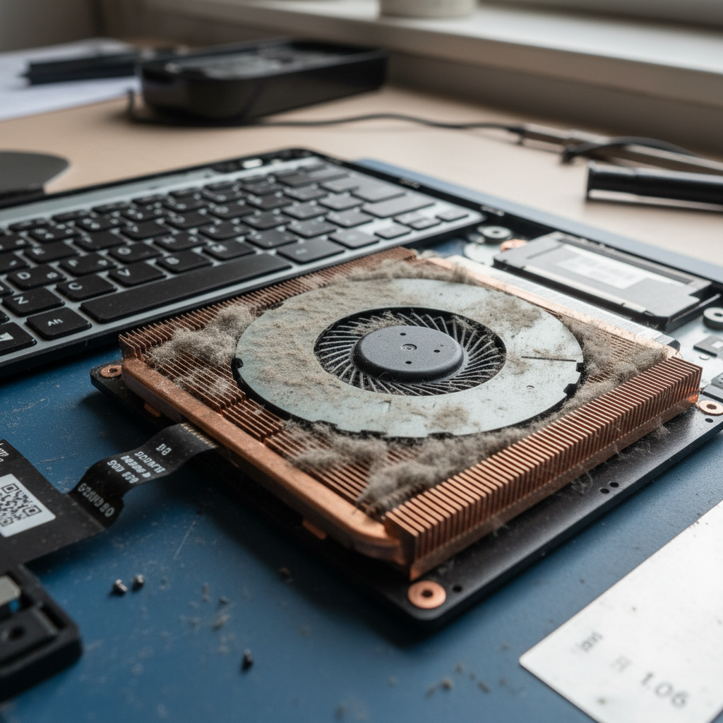 Dust-clogged laptop fan cleaning service in Kanwal — Newcastle NSW 2259