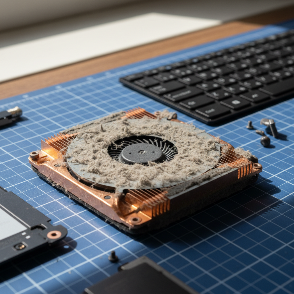 Dust-clogged laptop fan cleaning service in Karuah — Newcastle NSW 2324