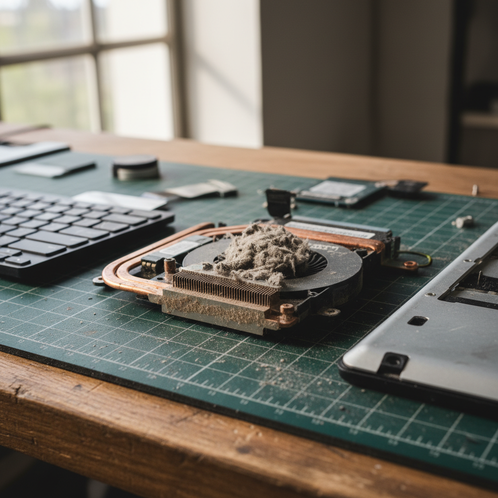 Dust-clogged laptop fan cleaning service in Keinbah — Newcastle NSW 2320