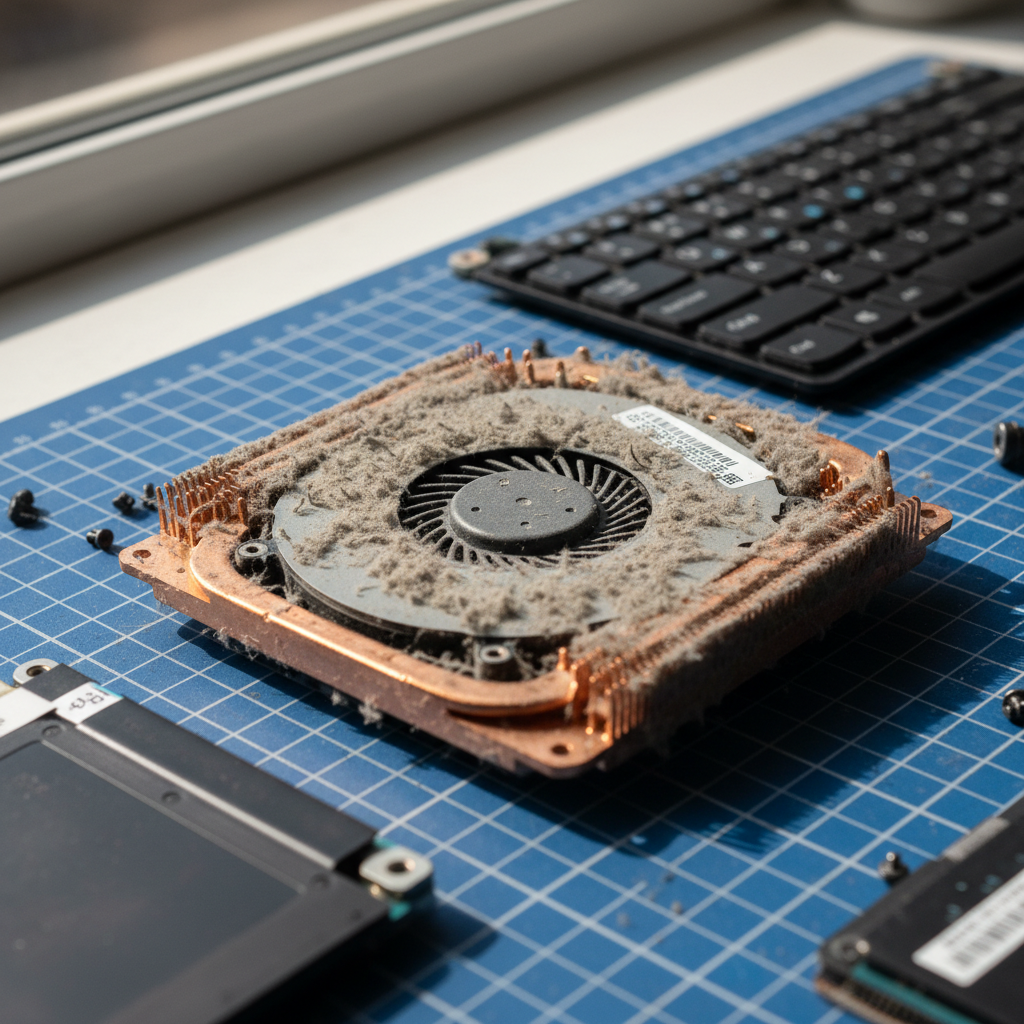 Dust-clogged laptop fan cleaning service in Keswick — Adelaide SA 5035