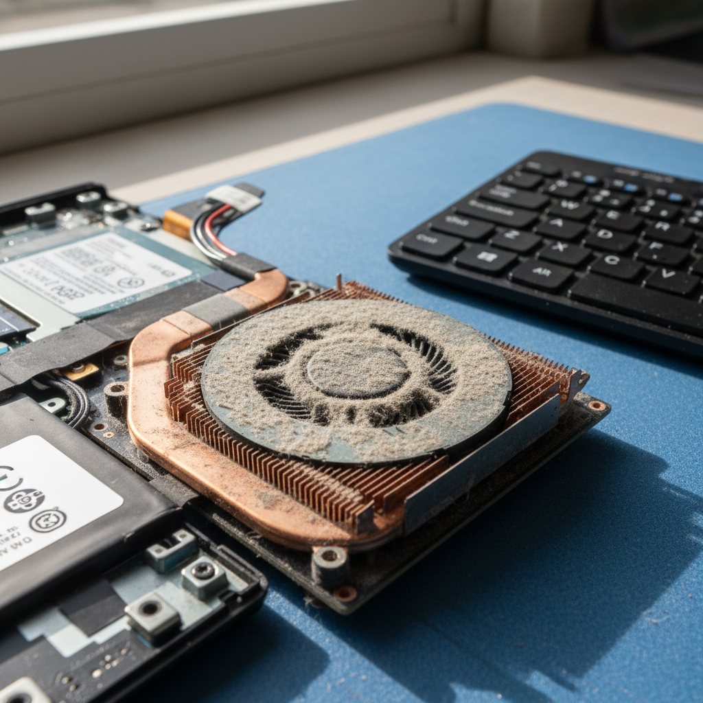 Dust-clogged laptop fan cleaning service in Kilkenny — Adelaide SA 5009