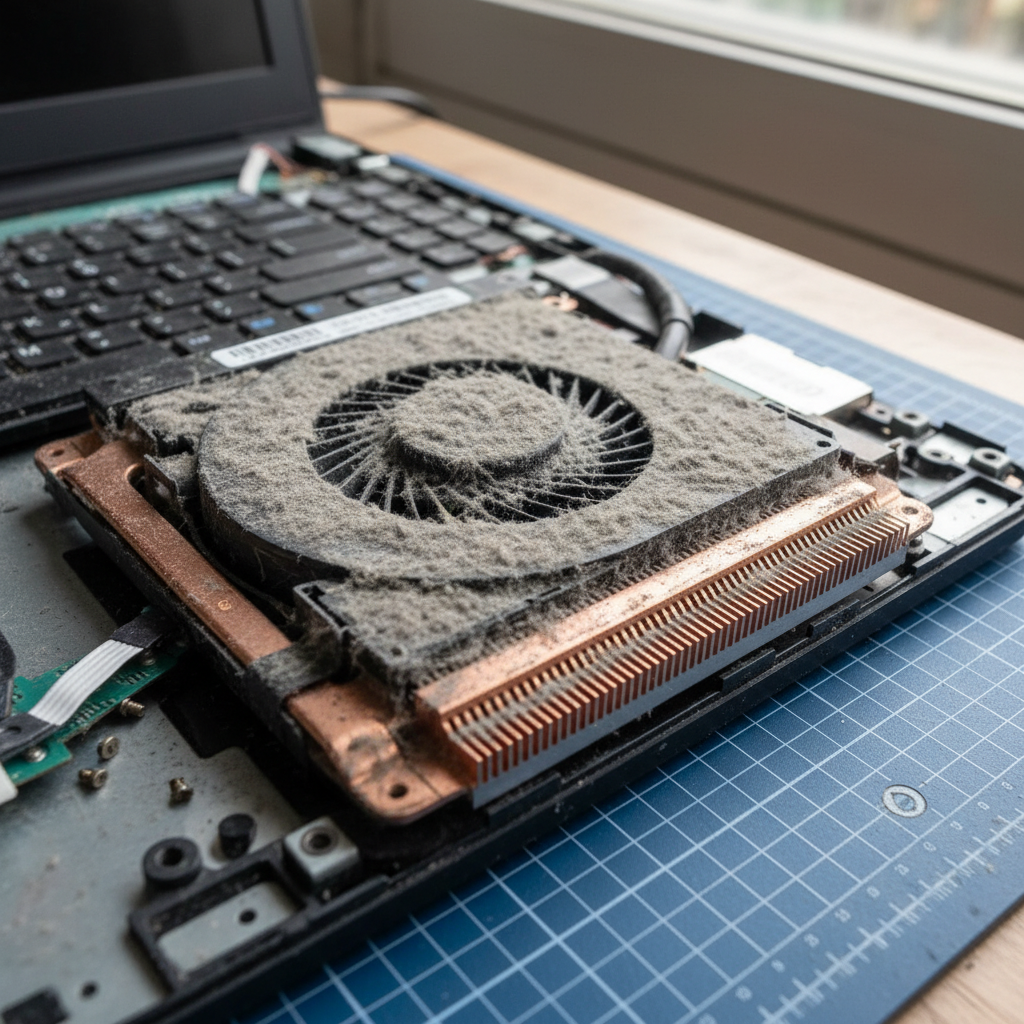 Dust-clogged laptop fan cleaning service in Knuckey Lagoon — Darwin NT 0828