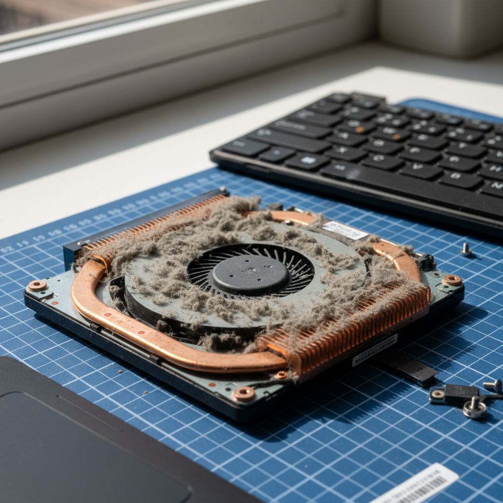 Dust-clogged laptop fan cleaning service in Kuitpo — Adelaide SA 5172