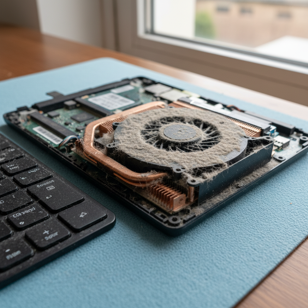 Dust-clogged laptop fan cleaning service in Kuitpo Colony — Adelaide SA 5172