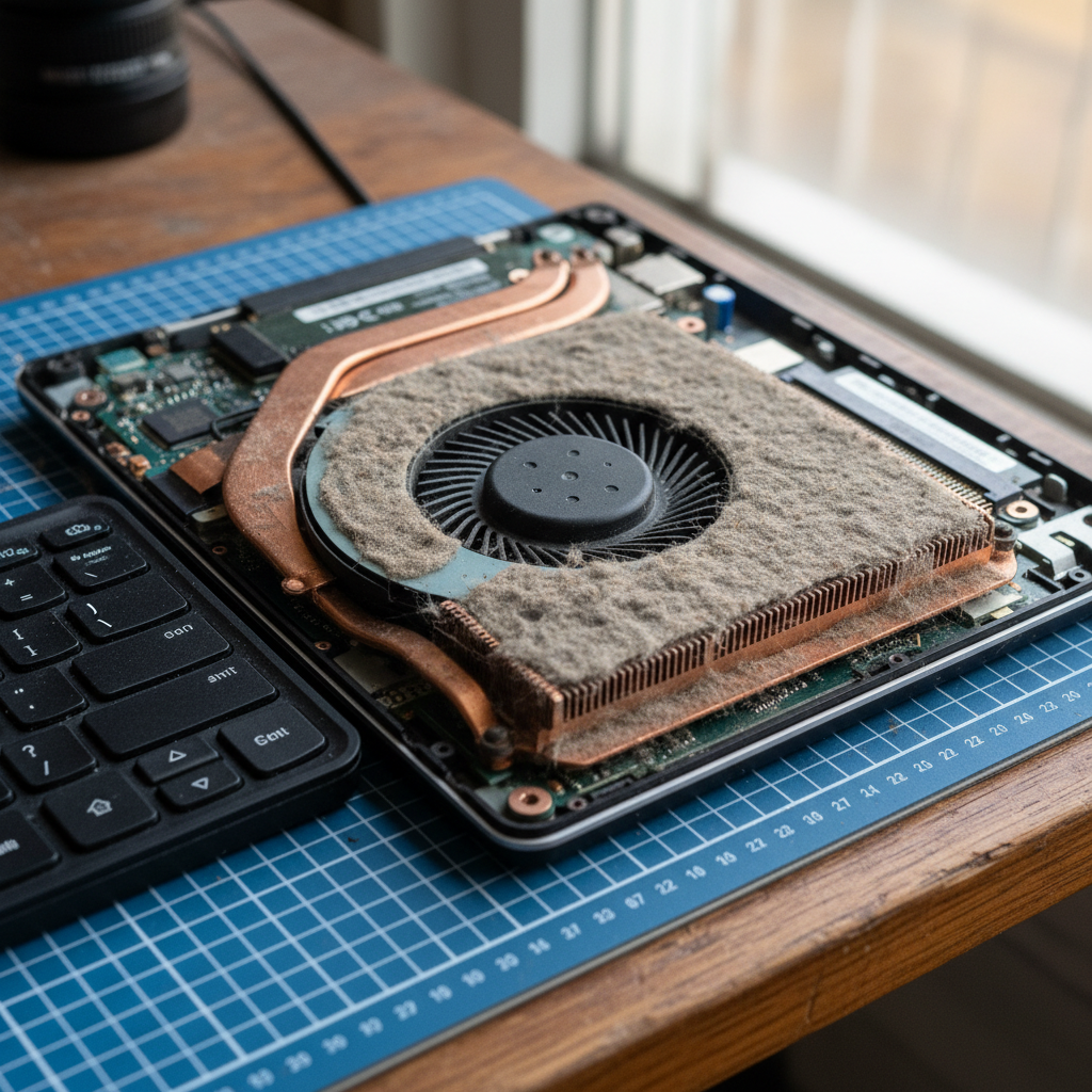 Dust-clogged laptop fan cleaning service in Lake Munmorah — Newcastle NSW 2259