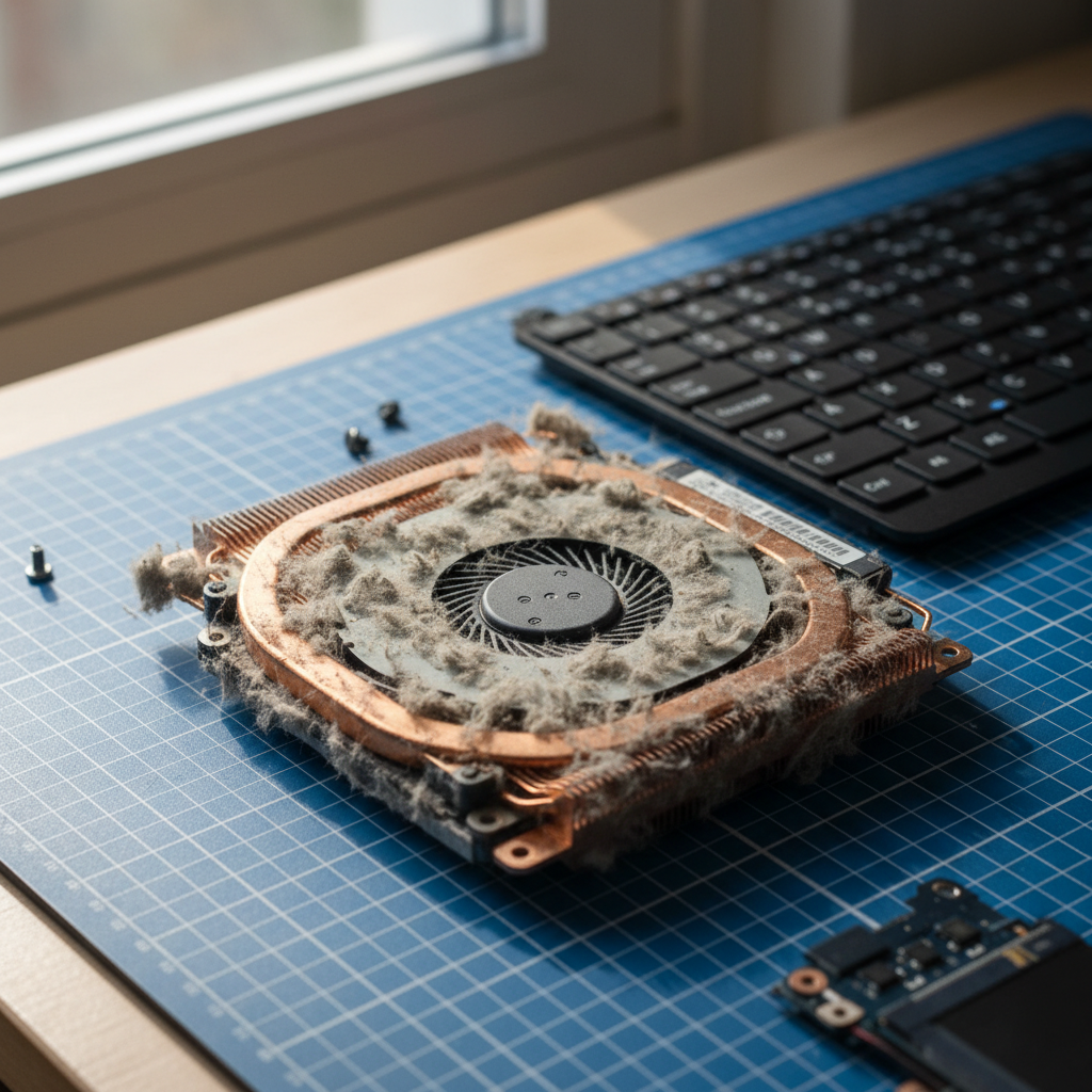 Dust-clogged laptop fan cleaning service in Largs Bay — Adelaide SA 5016