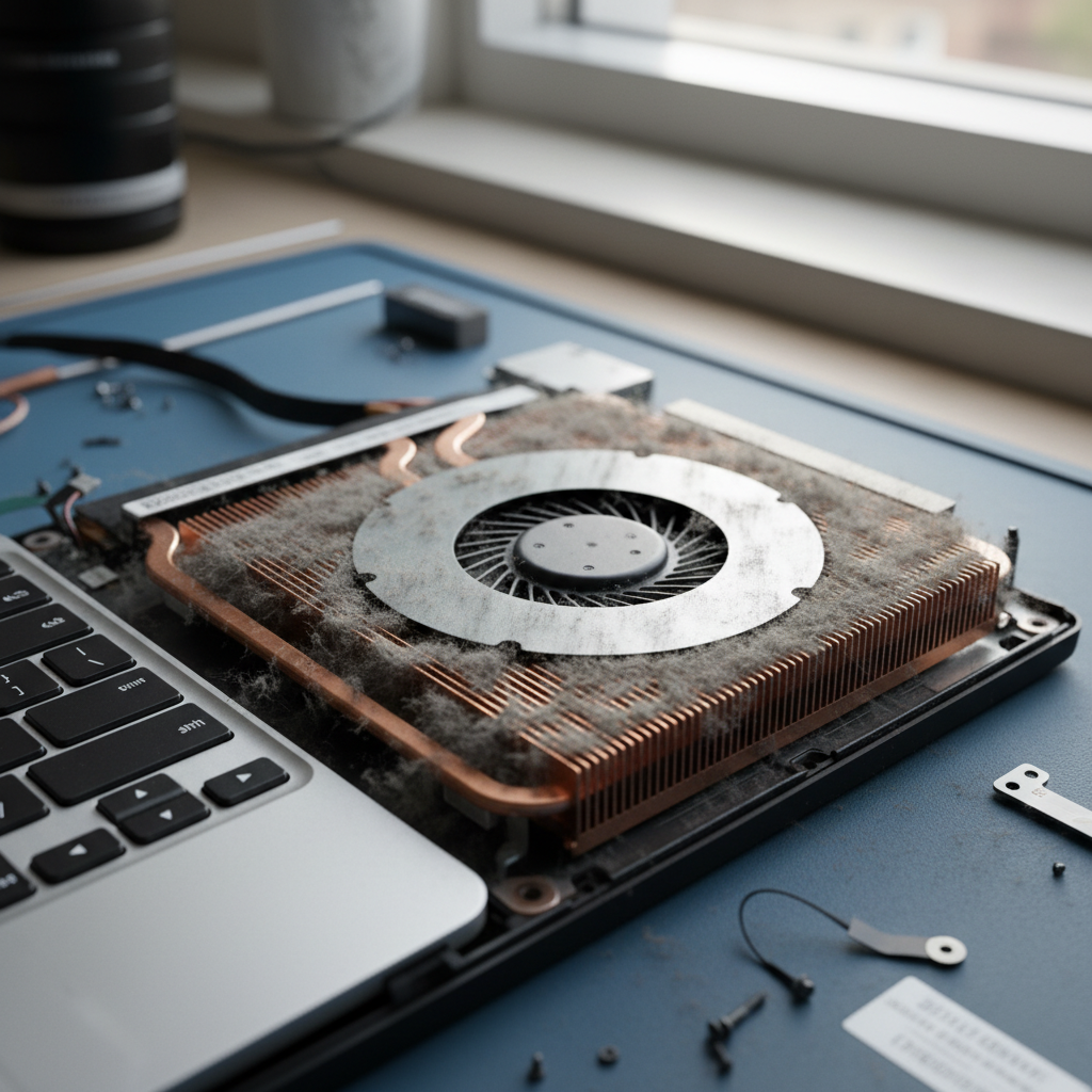 Dust-clogged laptop fan cleaning service in Lee Point — Darwin NT 0810