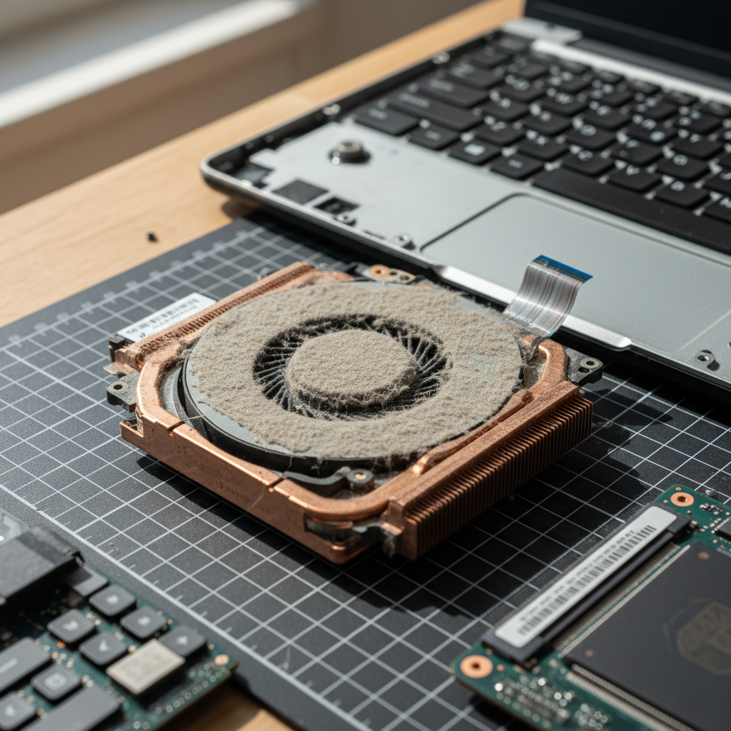 Dust-clogged laptop fan cleaning service in Lenaghan — Newcastle NSW 2322